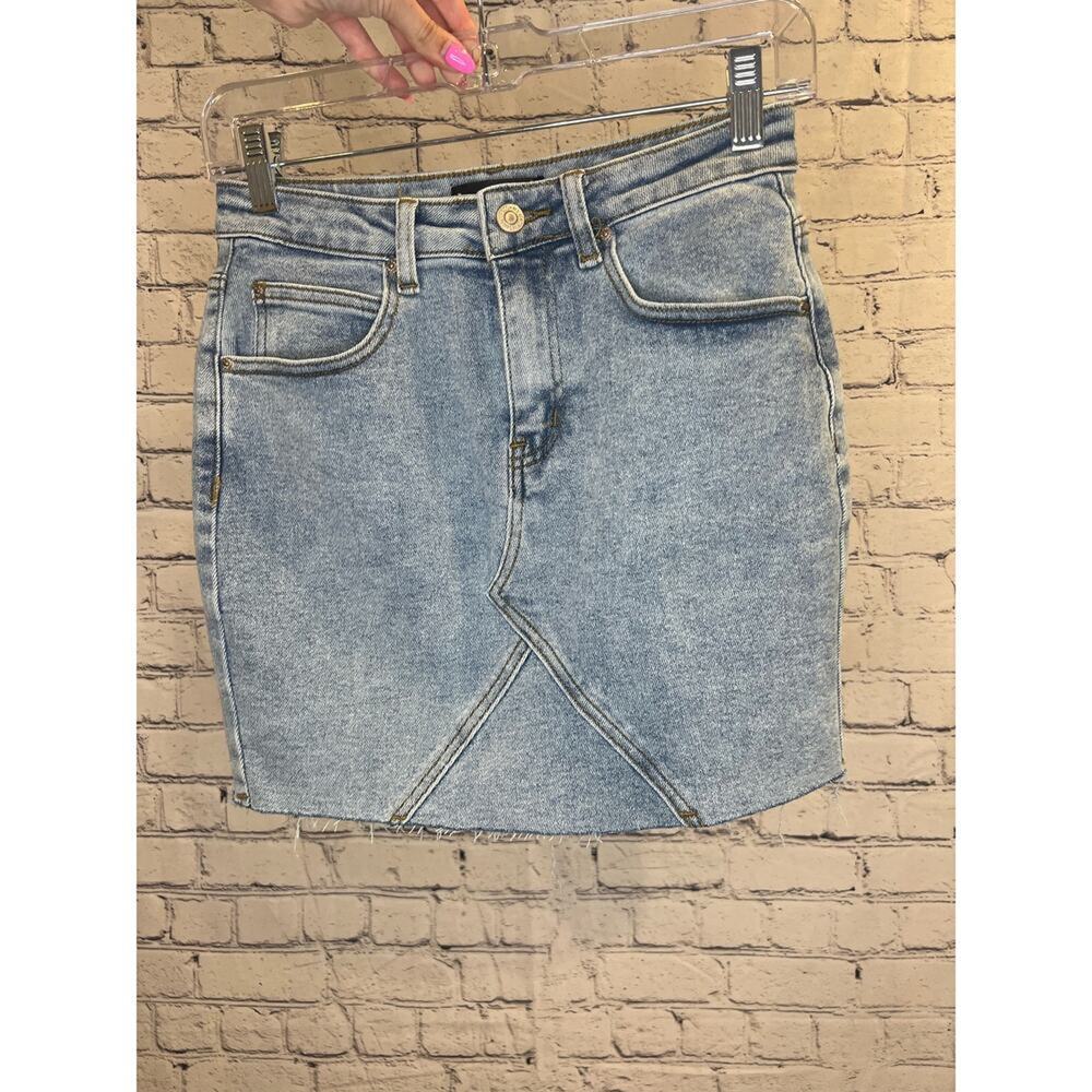Women's Light Blue Denim Skirt